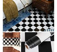 Livelynine 40CM X 5M Design Black and White Wallpaper Peel and Stick Backsplash Tiles for Kitchen Waterproof Stick On Back Splashes for Kitchens Adhesive Decorative Wallpaper Roll for Bathroom