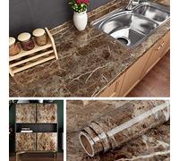 Livelynine 40CMx10M Kitchen Worktops Covering Sticky Back Plastic Marble Wallpaper Self Adhesive Contact Paper for Kitchen Cupboard Bathroom Counter Top Covers Waterproof Table Vinyl Wrap Stickers
