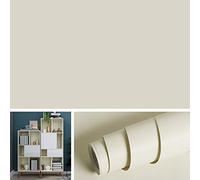 Livelynine 40CMx5M Removable Beige Contact Paper for Cabinets Self Adhesive Vinyl Wallpaper Peel and Stick Countertop Covers Stick On Wall Paper Decorations for Living Room Bedroom Wall Decorations