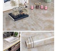 Livelynine 40CMX5M Vinyl Wallpaper Marble Contact Paper Kitchen Worktop Vinyl Wrap Marble Sticky-Back Plastic for Worktops Kitchen Counter Cupboard Furniture Door Sticker Cabinet Cover Waterproof