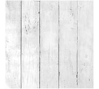 Livelynine 45CMx7M Self Adhesive Wallpaper White Wood Effect Sticky Back Plastic Vinyl Wrap Reclaimed Wood Panels for Walls Bedroom Kitchen Bathroom Peel and Stick Wall Papers Waterproof