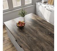 Livelynine Kitchen Worktop Covering Vinyl Self Adhesive Brown Wood Effect Vinyl Wrap for Kitchen Cupboards Counter 40CMx5M Self Adhesive Wallpaper Wood Effect Sticky Back Plastic Roll Oak