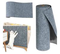Livelynine Light Grey Cat Scratching Mat Self Adhesive Cat Scratcher Mat for Sofa Furniture Wall Doors Cats Toys 40CMx4M Cuttable Cats Scratch Mats Grey Climbing Wall Protector DIY Scratching Carpet