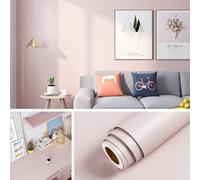 Livelynine Pastel Pink Wallpaper Peel and Stick Light Pink Contact Paper Waterproof 40CMx2M Removable Blush Pink Wall Paper for Bedroom Girls Room Kids Bathroom Baby Pink Vinyl Wrap for Cabinets