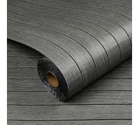 Livelynine Peel and Stick Wall Panels Black Wood Panels for Walls Self Adhesive Wall Panel Dark Grey Oak Sticky Wooden Panel for Walls Bedroom Hallway Living Room Office Decor 3D Effect 30CMx2M