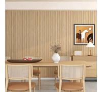 Livelynine Peel and Stick Wall Panels Wood Look Brown Wood Panels for Walls Walnut Stick on Wooden Wall Panel Decorative for Bedroom Living Room Slat Walls Panelling Commercial Office Decor 30CMx2M