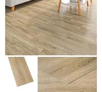 Livelynine Self Adhesive Floor Planks Light Oak Floor Tiles Self Adhesive Kitchen Peel and Stick Vinyl Flooring Tiles Bathroom Flooring Tile Wood Effect 90x15 Sticky Tile, 18 Pack