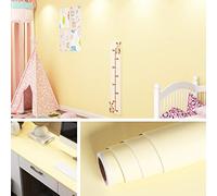 Livelynine Self-Adhesive Wallpaper Pastel Yellow 40 cm x 5 m Wall Wallpaper Living Room Modern Bright Children's Room Adhesive Film Kitchen Sand Matt Bathroom Cabinet Waterproof Furniture Film