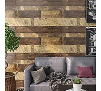 Livelynine Self Adhesive Wallpaper Wood Effect Bedroom Lounge 40CMx10M Vinyl Wrap for Kitchen Worktop Wood Planks Effect Waterproof Wooden Slat Wallpaper Living Room Wooden Vinyl Wrap for Furniture