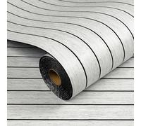 Livelynine Thick 3D Wall Panels Self Adhesive Roll Light Wood Effect Wallpaper for Living Room Bedroom Hallway 90CMx5M Off White Panel Wallpaper Peel and Stick Slat Wall Panelling for Office Decor