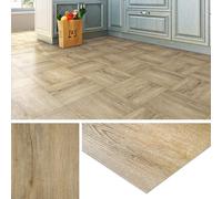 Livelynine Vinyl Flooring Tiles Bathroom Wood Peel and Stick Floor Tiles Wood Effect Square Floor Tiles Self Adhesive Light Oak 30x30CM Stick on Floor Tiles for Kitchen Hallway Living Room, 4 Tiles