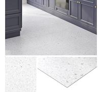 Livelynine Vinyl Flooring Tiles Kitchen Terrazzo Effect 30x30CM Peel and Stick Floor Tiles Bathroom Grey Granite 32 PCS Non Slip Bathroom Flooring Self Adhesive Floor Tile Hallway Living Room
