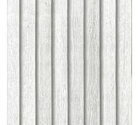 Livelynine Wood Panel Wallpaper Self Adhesive 40CMx10M 3D Wood Effect Wallpaper Roll Wooden Slat Wall Paper White for Bedroom Dining Room Light Vinyl Wrap for Furniture Wooden Panel Effect Wall Paper
