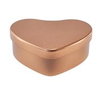 LiveMoor Metal Tins for Balms, Creams and Salves (Sets of 5 Tins with Lids) (50ml Rose Gold Heart)