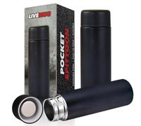 LIVEMUG Pocket Spittoon for Chewing Tobacco 4 Oz | Stainless Steel Portable Spit Cup, Dip Spitting Accessories | Wide Mouth Spill Resistant Spitter Jug with Lid | Travel Spitune, Black