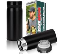 LIVEMUG Pocket Spittoon for Chewing Tobacco - 6.5 Oz Stainless Steel Portable Spit Cup, Dip Spitting - Wide Mouth, Spill Resistant Spitter, (Matte Black) (Black)