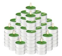 LIVEN 100 Pack Scented Tealight Candles 4 Hours, Spring Aromatherapy Candles for Votive Home, Wedding Holiday and Emergency (Dark Green)
