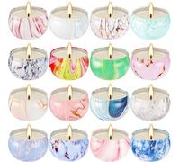 LIVEN 16 Pack Scented Candles Gifts Set Soy Wax Travel Tin Jar Candles for Home 2.5 OZ for Mom for Christmas, Birthday, Thanksgiving, Mother's Day