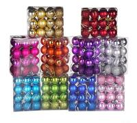 Liven Up Your Festivities with a Set of 24 Shatterproof Xmas Ornaments for Home Decor (Silver)
