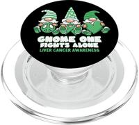 Liver Cancer Awareness Gnome One Fights Alone Wear Green PopSockets PopGrip for MagSafe