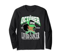 Liver Cancer Awareness Month 2026 October We Wear Emerald Long Sleeve T-Shirt