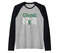 Liver Cancer Awareness Ribbon Kelly Green Survivor Chemo Raglan Baseball Tee