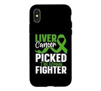 Liver Cancer Picked The Wrong Fighter Liver Cancer Awareness Case for iPhone X/XS