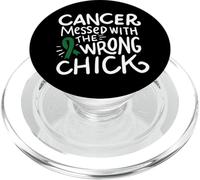Liver Cancer Survivor Fighter Chemo Kelly Green Ribbon PopSockets PopGrip for MagSafe