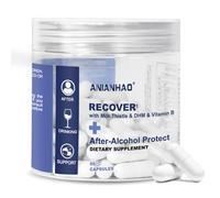 Liver Support Recover | Liver Detox Supplement with DHM + L-Cysteine | Feel Better After Drinking & Support Your Liver | 12 Doses | Dihydromyricetin, Cysteine, Prickly Pear, B-Vitamins, Ginger