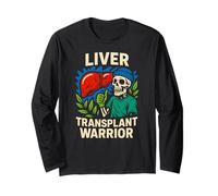 Liver Transplant Warrior Cool Mens Surgery Recovery Long Sleeve T-Shirt