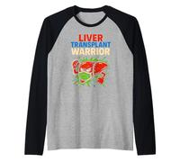 Liver Transplant Warrior Cool Mens Surgery Recovery Raglan Baseball Tee