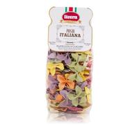 LIVERA- Bow Tie 6 Colours durum wheat semolina pasta, handmade Italian pasta, pack of 8 x 500g.