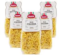 LIVERA- Lemon Tagliolini, durum wheat semolina pasta, flavoured, Italian, artisanal production, pack of 5 x 250g.