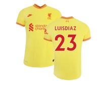 Liverpool FC Liverpool 2021-2022 3rd Shirt LUIS DIAZ 23 in Yellow | Size: Small Liverpool FC Yellow S