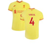 Liverpool 2021 - 2022 3Rd Shirt - Virgil 4 in Yellow | Size: Small Liverpool Yellow S
