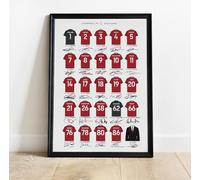 Liverpool 2024/2025 team squad signed poster print framed picture photo autograph gift 24/25 Salah Slot Trent Darwin Jota (A3 (42x29.7cm) Print Only)