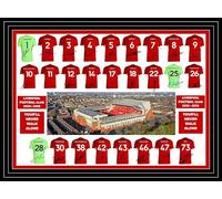 Liverpool 2025/2026 Team Signed/Autographed Framed Print. 34cm x 24cm