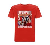 Liverpool 2025 English League Champions T-Shirt - 100% Cotton Unisex Scousers 2025 League Winners Tee (UK, Alpha, One Size, Regular, Regular, 4XL)