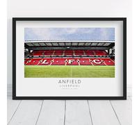 Liverpool Anfield Artwork | Framed or Unframed Prints | Opened 1884 Football Stadium | Gift Poster Fan Gift Art
