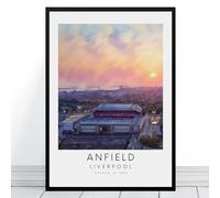 Liverpool Anfield Iconic Art Print with Frame Options Available, Gift Decor Poster Painting Dad Memorabilia Granddad Son Father's Day Christmas Birthday