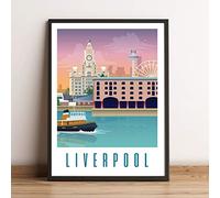 Liverpool Art Wall Print Liver Building Wheel Radio City Albert Dock