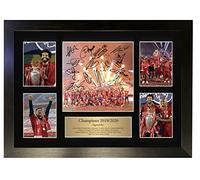 Liverpool Autograph Print Premier League Champions 2019/2020 Poster Display Signed A3 (Frame Size 460 x 340mm) Printed Autograph Photo Picture Football Poster Gifts No117, Black,16.5 x 11.7 inches