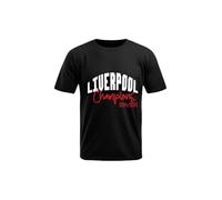 Liverpool Champions 2024/2025 Celebratory T-Shirt, Prem Champions Tshirts for Adults (UK, Alpha, XL, Regular, Regular, Black)