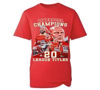 Liverpool Champions 2025 T-Shirt England Champions Liverpool Fans Tee Football Lovers Tshirt Liverpool Gift Shirt Unisex Kids Adults Tops (Red, 3XL)