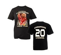 Liverpool Champions 2025 T-Shirt, English Football Tshirt, Liverpool Fan Shirt, Football Champions Unisex Top (Black, 12 Years)