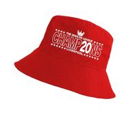 Liverpool Champions Bucket Hat 20 Times 2024-2025 Red or Pink - Adult Size (UK, Alpha, One Size, Red)