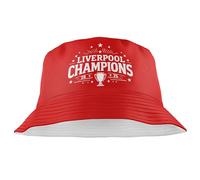 Liverpool Champions Bucket Hat 2025 Design for Football Fan Supporter Men Boys Guy Headwear