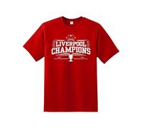Liverpool Champions Men's T-Shirt - Premier League Winners Celebration Tee for Scousers | Quality Printed Unisex Fan for Him | Football Shirt Match Day Supporters Apparel Red
