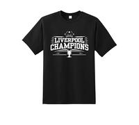 Liverpool Champions Men's T-Shirt - Premier League Winners Celebration Tee for Scousers | Quality Printed Unisex Fan for Him | Football Shirt Match Day Supporters Apparel Black