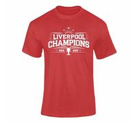Liverpool Champions T Shirt 1 Gifts Men Women Kids Football Scousers Shirt 2025, Liverpool Top, Champions Tee Celebration Winners Gift For Him Her boys - Red 5-6 Years